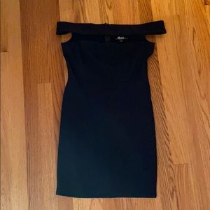 Off the shoulder black bodycon dress